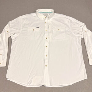 Poncho Shirt Mens 3XL White Magnetic Pocket Performance Fishing Outdoor
